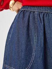Accessorize Blue A-Line Denim Maxi Skirt - Image 4 of 5
