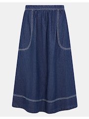 Accessorize Blue A-Line Denim Maxi Skirt - Image 5 of 5