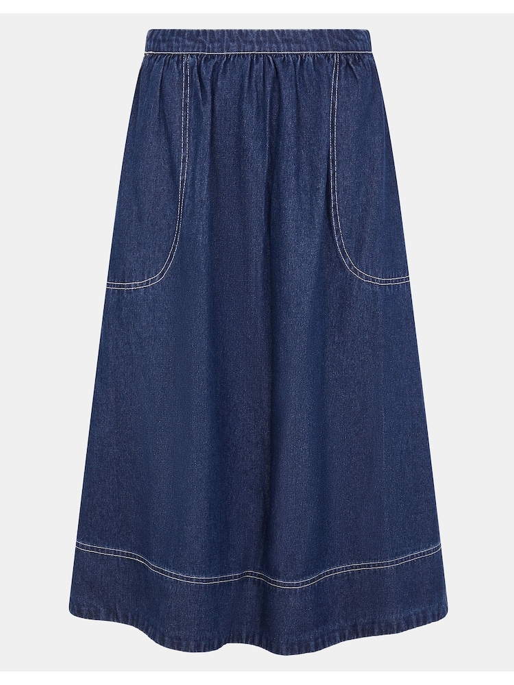 Accessorize Blue A-Line Denim Maxi Skirt - Image 5 of 5 Accessorize Blue A-Line Denim Maxi Skirt - Image 5 of 5