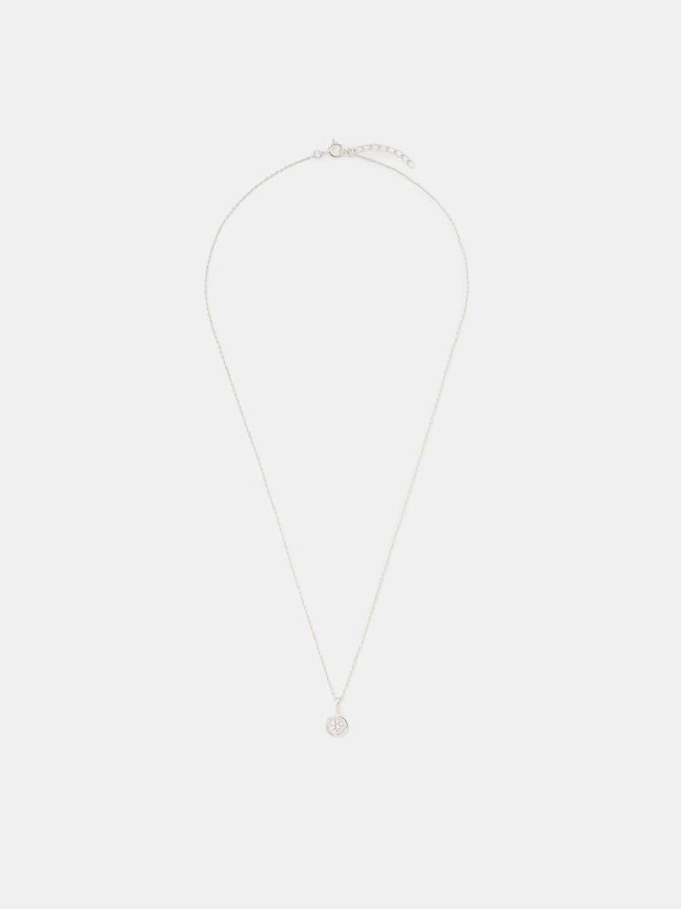Accessorize Silver Tone Sterling Diamanté Halo Pendant Necklace - Image 1 of 2 Accessorize Silver Tone Sterling Diamanté Halo Pendant Necklace - Image 1 of 2