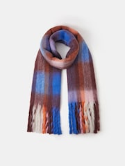 Accessorize Purple Super Soft Check Scarf - Image 1 of 1