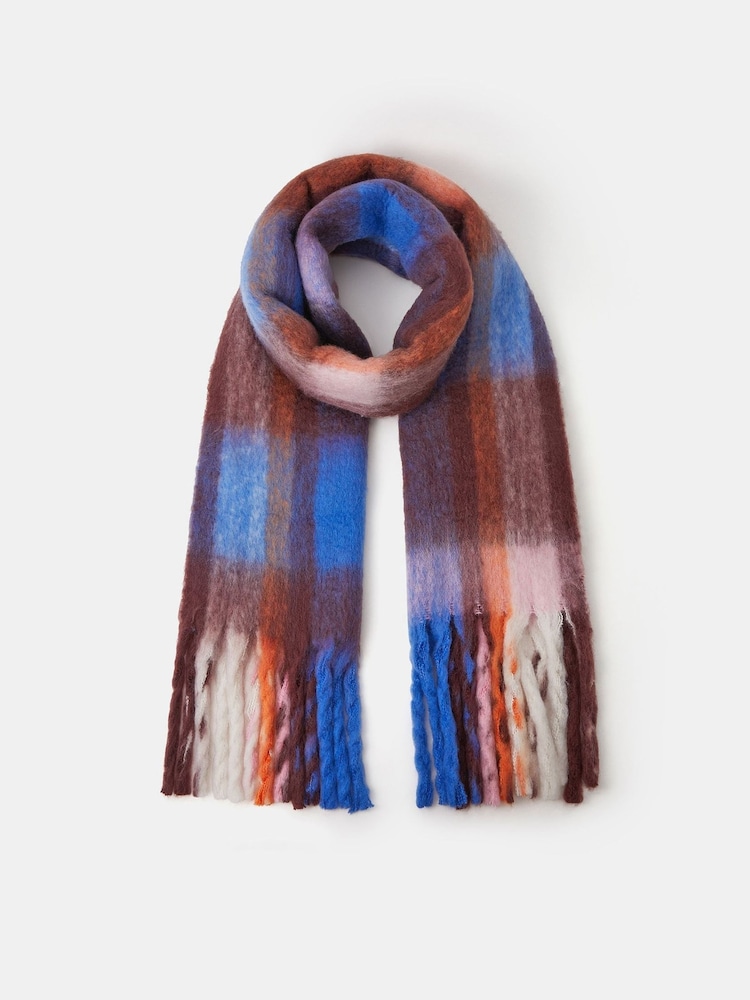 Accessorize Purple Super Soft Check Scarf - Image 1 of 1 Accessorize Purple Super Soft Check Scarf - Image 1 of 1