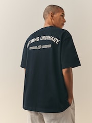 Nothing Ordinary Black Master Font Relaxed Fit Graphic Heavyweight T-Shirt - Image 1 of 6