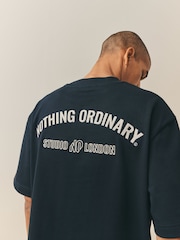 Nothing Ordinary Black Master Font Relaxed Fit Graphic Heavyweight T-Shirt - Image 5 of 6