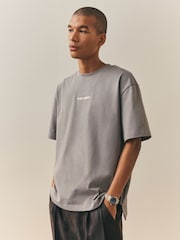 Nothing Ordinary Grey Master Font Relaxed Fit Graphic Heavyweight T-Shirt - Image 1 of 6