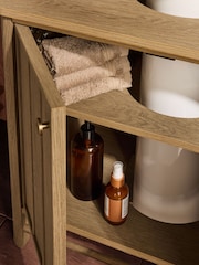Mid Natural Delamere Under Sink Storage Cabinet - Image 4 of 8