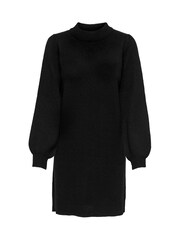 JDY Black High Neck Knitted Long Sleeve Short Dress - Image 5 of 6