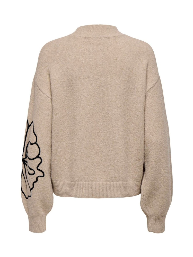 JDY Natural Flower Knitted Long Sleeve Jumper - Image 8 of 8 JDY Natural Flower Knitted Long Sleeve Jumper - Image 8 of 8