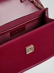 LK Bennett Red Annabelle Burgundy Patent Crossbody Bag - Image 3 of 3