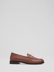 LK Bennett Brown Stellar Leather Loafers - Image 1 of 4
