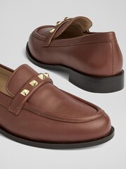 LK Bennett Brown Stellar Leather Loafers - Image 4 of 4