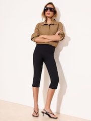Lipsy Black Ponte Capri Trousers - Image 3 of 4