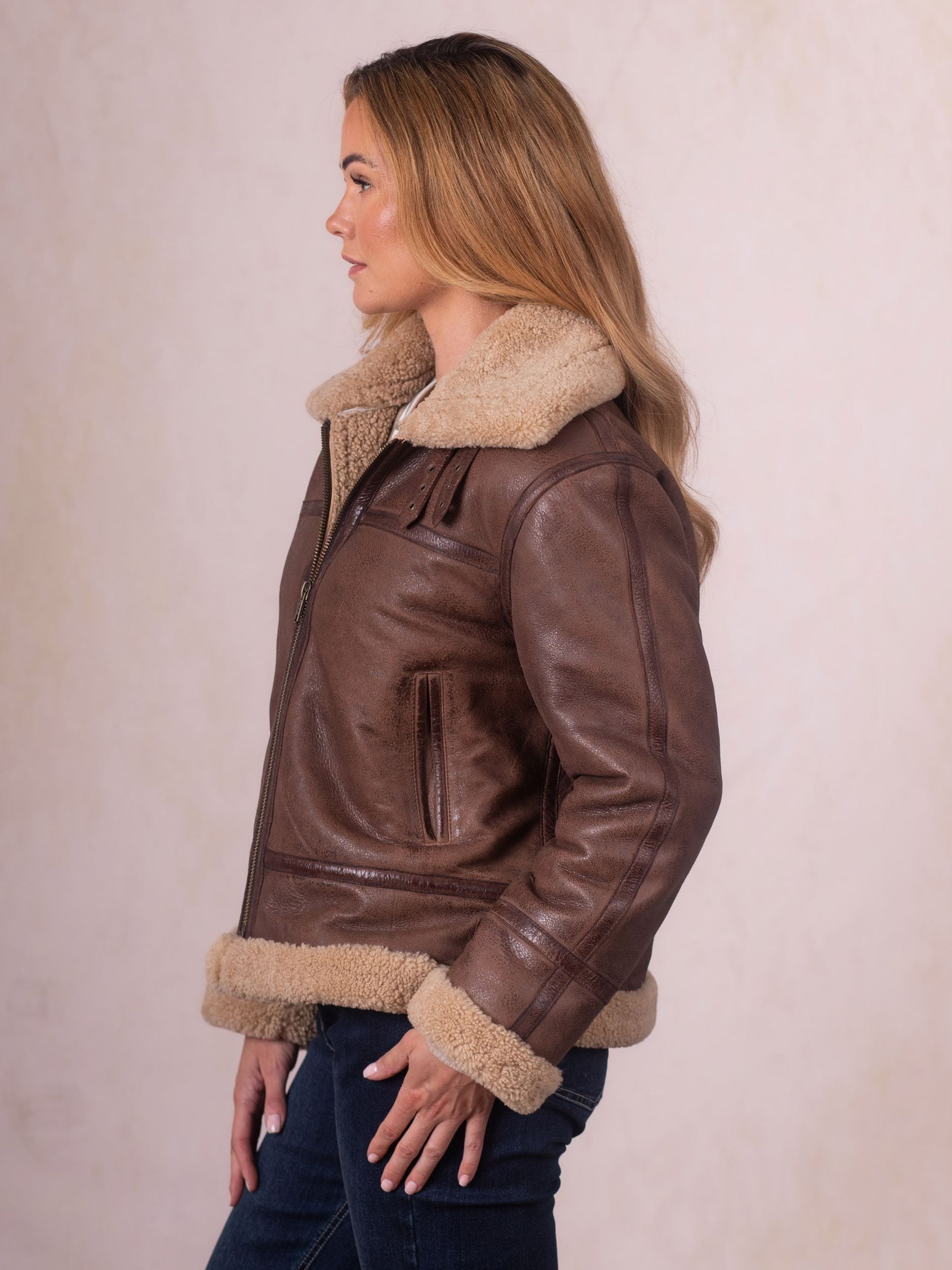Buy Lakeland Leather Brown Aviator Jacket from Next Indonesia
