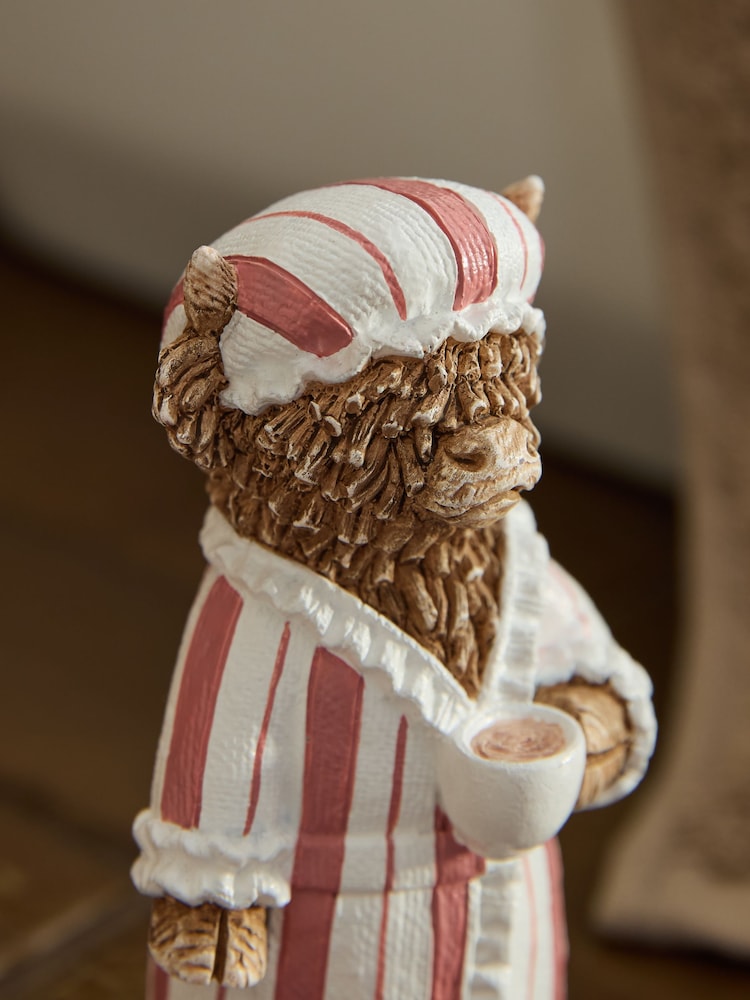 Pink Striped Hamish The Highland Cow Ornament - Image 2 of 6