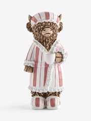 Pink Striped Hamish The Highland Cow Ornament - Image 4 of 6