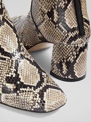 LK Bennett Black Nadira Snake Effect  Ankle Boots - Image 4 of 4