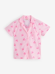 Boux Avenue Pink Bow & Heart Print Short Pyjamas In a Bag - Image 9 of 12