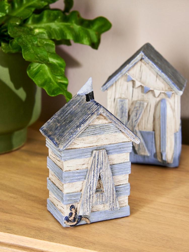 Set of 4 Beach Huts Bathroom Ornaments - Obraz 2 z 3 Set of 4 Beach Huts Bathroom Ornaments - Obraz 2 z 3