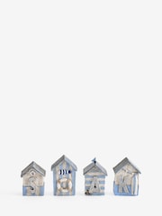 Set of 4 Beach Huts Bathroom Ornaments - Obraz 3 z 3