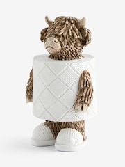 Natural Hamish The Highland Cow Loo Roll Ornament - Image 3 of 4