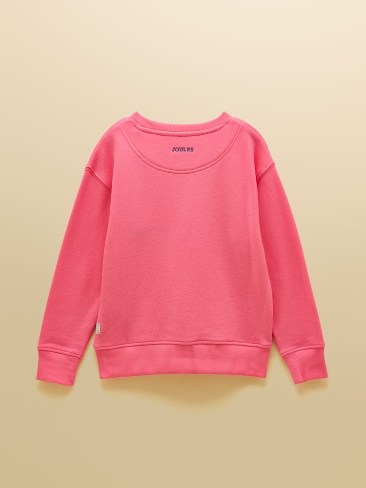 Rosa - Joules Sundaze Kinder-Sweatshirt mit Rundhalsausschnitt und Slogan - Bild 2 von 5 Rosa - Joules Sundaze Kinder-Sweatshirt mit Rundhalsausschnitt und Slogan - Bild 2 von 5