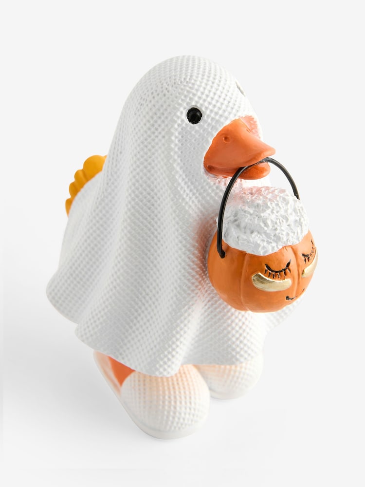 Adorno de pato disfrazado de fantasma de Halloween - Imagen 2 de 3