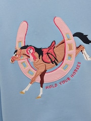 Joules Kids' Mackenzie Blue Horse - Image 3 of 5