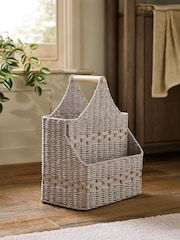 Grey Woven Multifunctional Toilet Roll Holder - Image 2 of 4