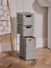 Grey Woven Slim Storage Drawers - Image 2 of 3