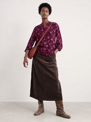 Seasalt Cornwall Red Willow Path Top - Image 1 of 5
