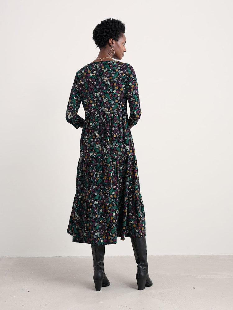 Seasalt Cornwall Black Line Strokes Dress - Image 2 of 5 Seasalt Cornwall Black Line Strokes Dress - Image 2 of 5