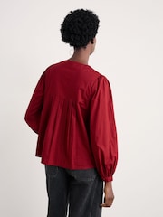 Seasalt Cornwall Red Thornapple Embroidered Shirt - Image 2 of 5