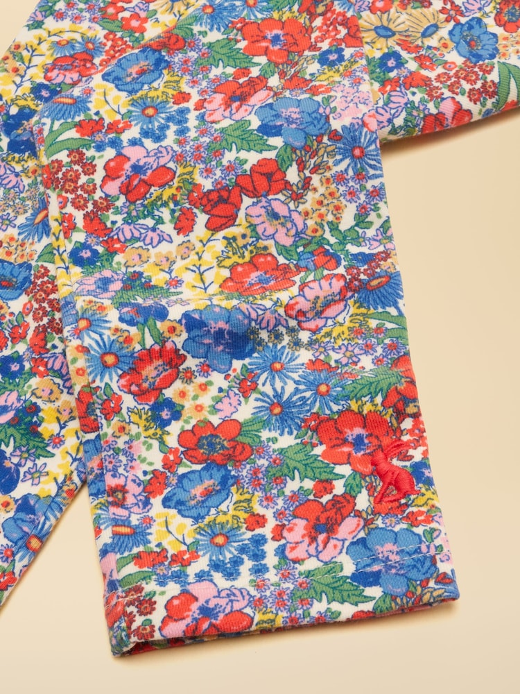 Cream Ditsy - Leggings de punto Deedee para niña de Joules - Imagen 3 de 3