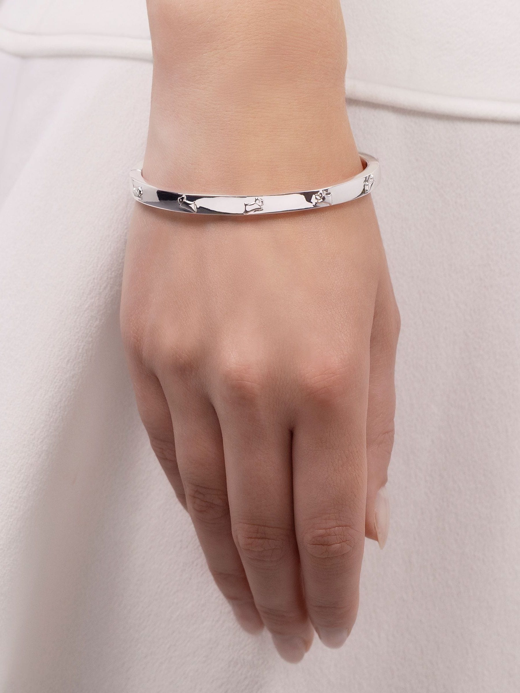 Buy Radley Silver Silver Plated Jumping Dog Bangle from the Next