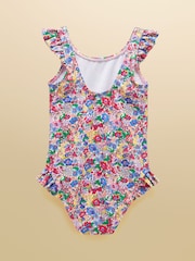 Joules Girls' Splash Pink Ditsy Swimming Costume - Image 2 of 5