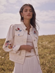 Love & Roses Denim Jacket - Imaginea 1 din 5