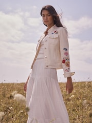 Love & Roses Denim Jacket - Imaginea 2 din 5