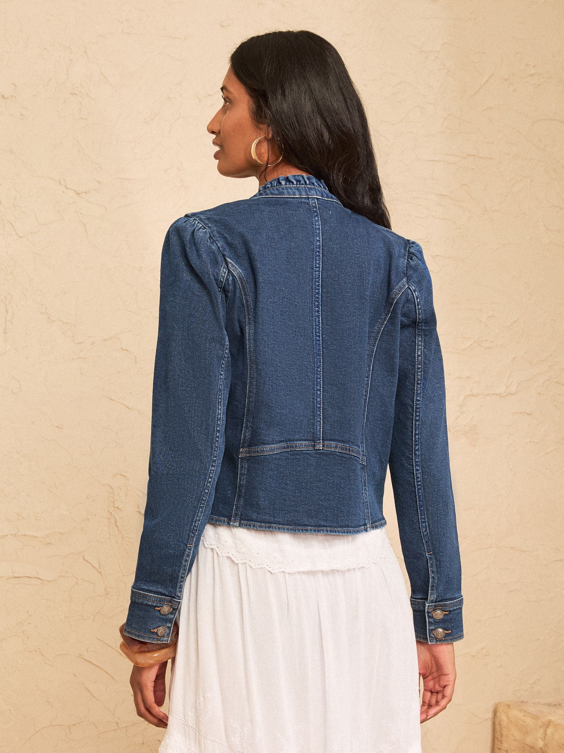 Buy Love & Roses Mid Blue Denim Military Jacket from Next USA