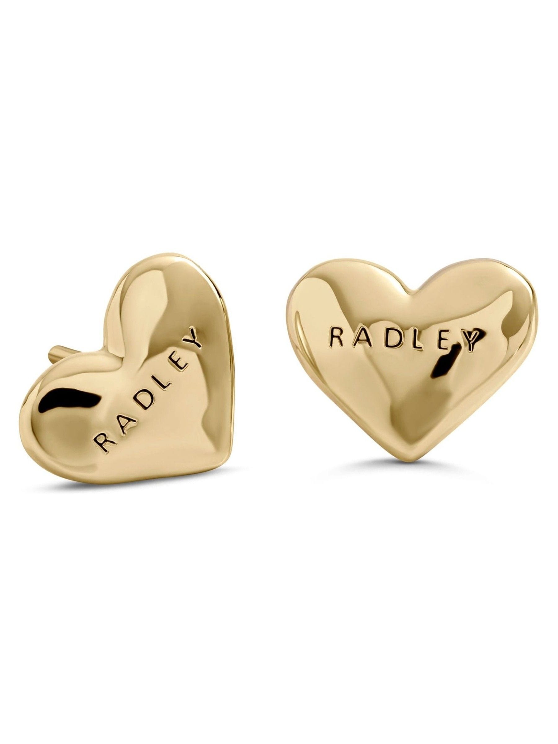 Next：日本 Radley 18ct ゴールドメッキ 鎚目 ハート ピアス from Next