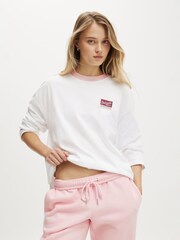 Cotton On White Long Sleeve Graphic Crew Top - Image 1 of 4