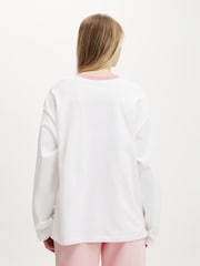 Cotton On White Long Sleeve Graphic Crew Top - Image 3 of 4