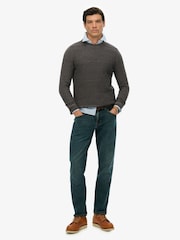 Superdry Black Light Weight Cotton Texture Jumper - Image 3 of 6