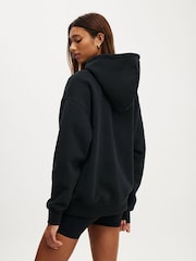 Cotton On Black Plush Premium Graphic Hoodie - Image 2 of 5