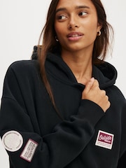 Cotton On Black Plush Premium Graphic Hoodie - Image 3 of 5