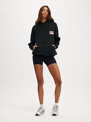 Cotton On Black Plush Premium Graphic Hoodie - Image 4 of 5