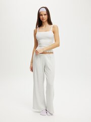 Grau - Cotton On Waffle Wide Leg Pyjama Trousers - Bild 1 von 4