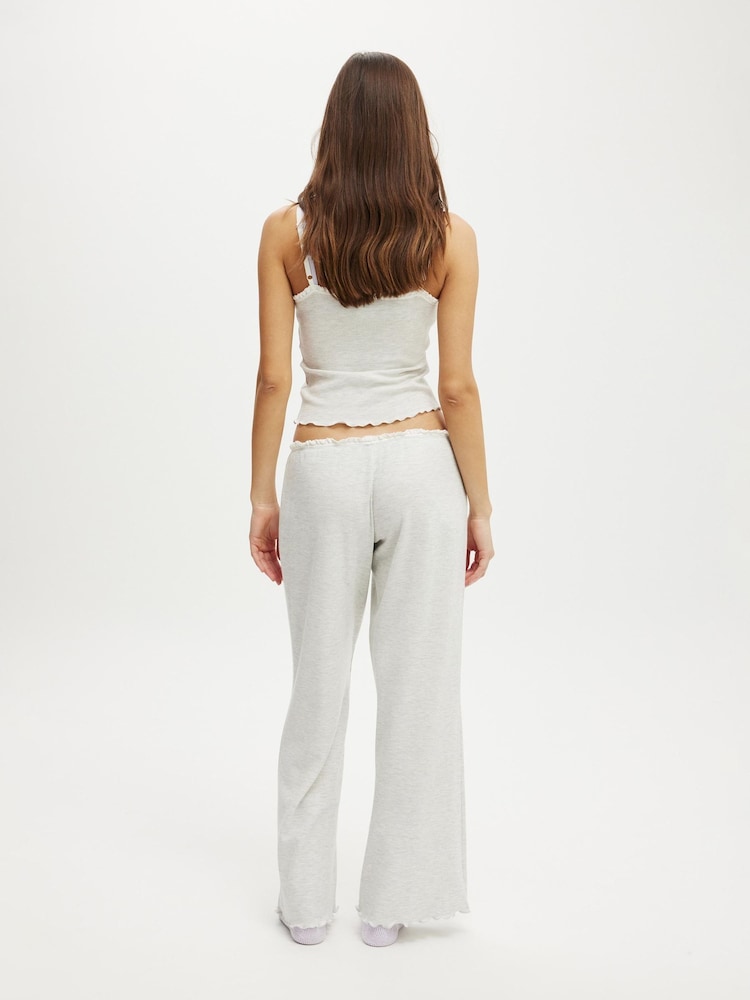 Grau - Cotton On Waffle Wide Leg Pyjama Trousers - Bild 2 von 4