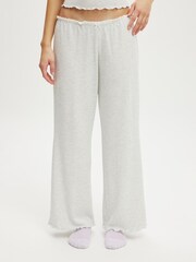 Grau - Cotton On Waffle Wide Leg Pyjama Trousers - Bild 3 von 4
