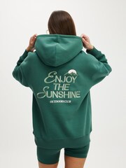 Cotton On Green Plush Premium Graphic Hoodie - Image 2 of 4