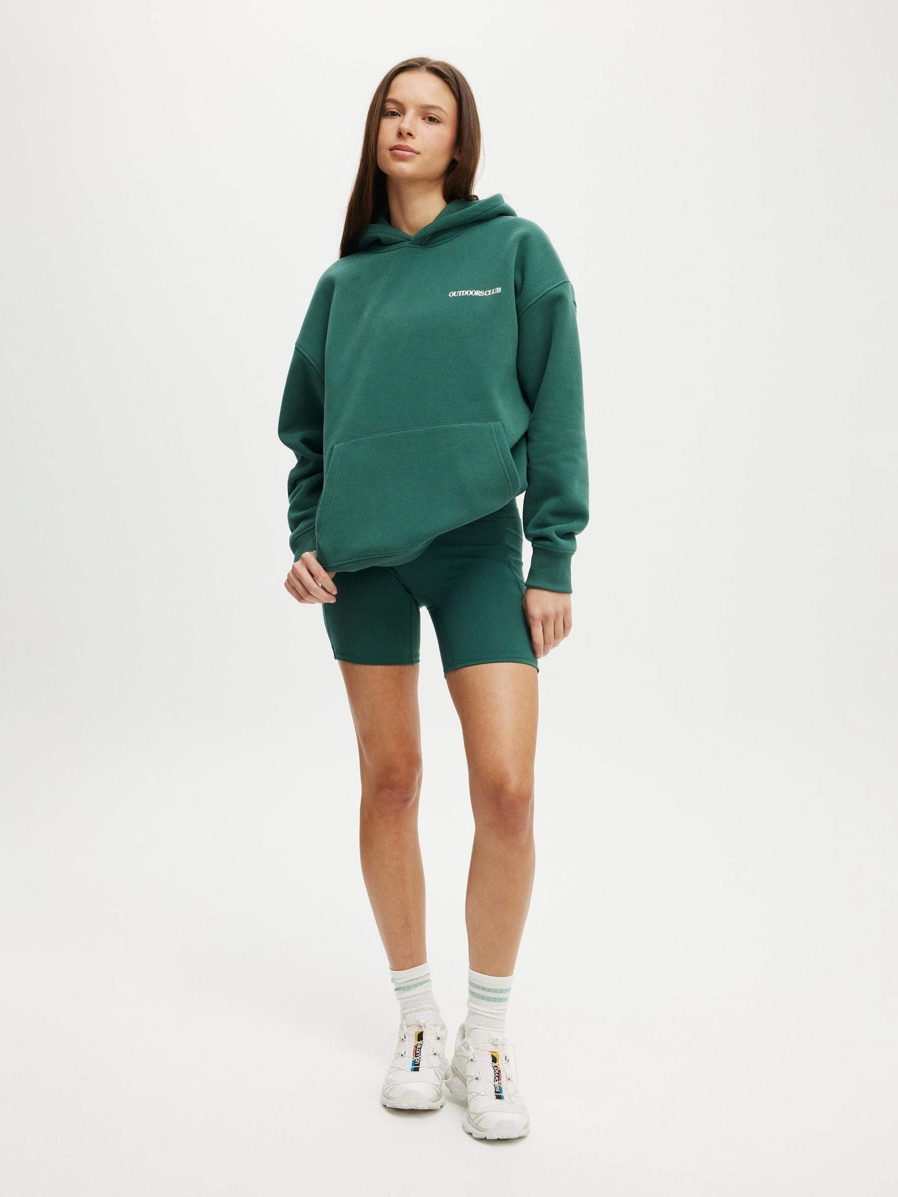 Buy Cotton On Green Plush Premium Graphic Hoodie from Next South